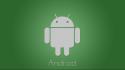 Green minimalistic android logos wallpaper