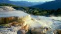 Mammoth yellowstone hot springs national park minerva wallpaper