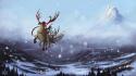 New year reindeer 2013 wallpaper