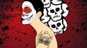 Tattoos skulls masks macabre madness wallpaper