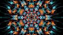 Abstract fire smoke patterns psychedelic symmetry wallpaper