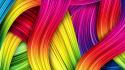 Abstract multicolor waves wallpaper