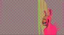 Abstract pattern surreal psychedelic bunny suit wallpaper