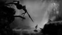 Black and white limbo spiders wallpaper