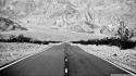 Black and white nature roads wallpaper