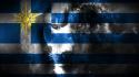 Blue white flags greece lions macedonia greek coulor wallpaper