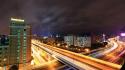 Cityscapes china buildings highways long exposure taipei wallpaper