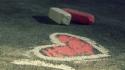 Hearts chalk asphalt wallpaper