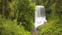 Landscapes nature forest waterfalls wallpaper