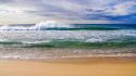 Nature coast beach waves brisbane australia sea wallpaper