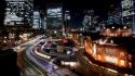 Tokyo lights architecture buildings roads cities wallpaper