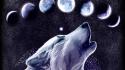 Animals moon artwork wolves wallpaper