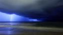 Clouds nature storm overcast lightning seascapes gloomy sea wallpaper