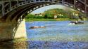 French rivers traditional art gustave caillebotte impressionism wallpaper