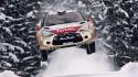 Loeb world championship car jump citroën ds3 wallpaper