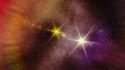 Sun outer space stars nebulae skies wallpaper