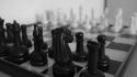 Black and white chess chrome wallpaper