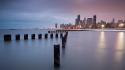 Chicago lights usa calm hdr photography sea wallpaper