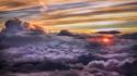 Sunset clouds skyscapes skies wallpaper