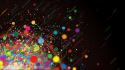 Abstract multicolor dots glow wallpaper
