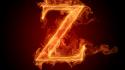 Flames fire typography alphabet letters wallpaper