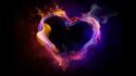 Love multicolor fire hearts colors wallpaper