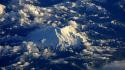 Mountains clouds landscapes snow outer space nasa wallpaper