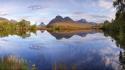 Mountains landscapes nature lakes highlands reflections scottish wallpaper