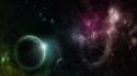 Outer space stars planets science fiction sci-fi wallpaper