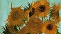 Paintings vincent van gogh sunflowers vases still life wallpaper