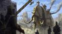 Steampunk fantasy art artwork elephants wallpaper