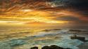 Sunset ocean beach wallpaper