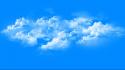 Blue clouds skyscapes simple light wallpaper