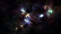 Outer space multicolor stars nebulae wallpaper