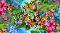 Butterflies colorful cover wallpaper
