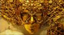 Italy venice carnivals gold masks wallpaper