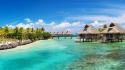 Landscapes nature french polynesia resort bora beach wallpaper