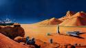 Mars artwork futuristic landscapes mountains wallpaper