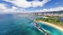 Ocean clouds landscapes cityscapes hawaii oahu beach wallpaper