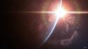 Planetside astronomy dawn outer space planets wallpaper