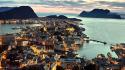 Water cityscapes norway cities ålesund wallpaper