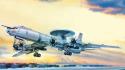Aircraft military soviet take off artwork awacs turboprop wallpaper