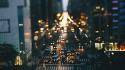 Cityscapes lights tilt-shift wallpaper