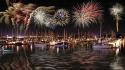 Fireworks ships digital art july wallpaper