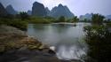 Mountains landscapes forest china lakes wallpaper