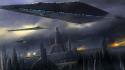 Movies futuristic spaceships science fiction artwork coruscant wallpaper