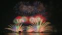 Multicolor fireworks new year wallpaper