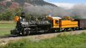 Narrow gauge steam locomotives tracks trains widescreen wallpaper