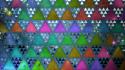 Space triforce rainbows artwork glitch triangles hue wallpaper
