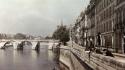 Vintage france bridges urban europe recolor 1900 wallpaper